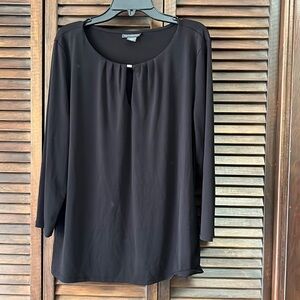 Covington Black Dress Blouse Size L